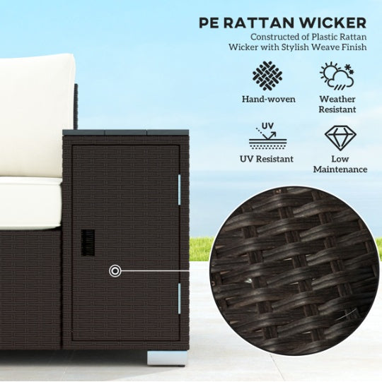 Grey Woven Outdoor Sofa