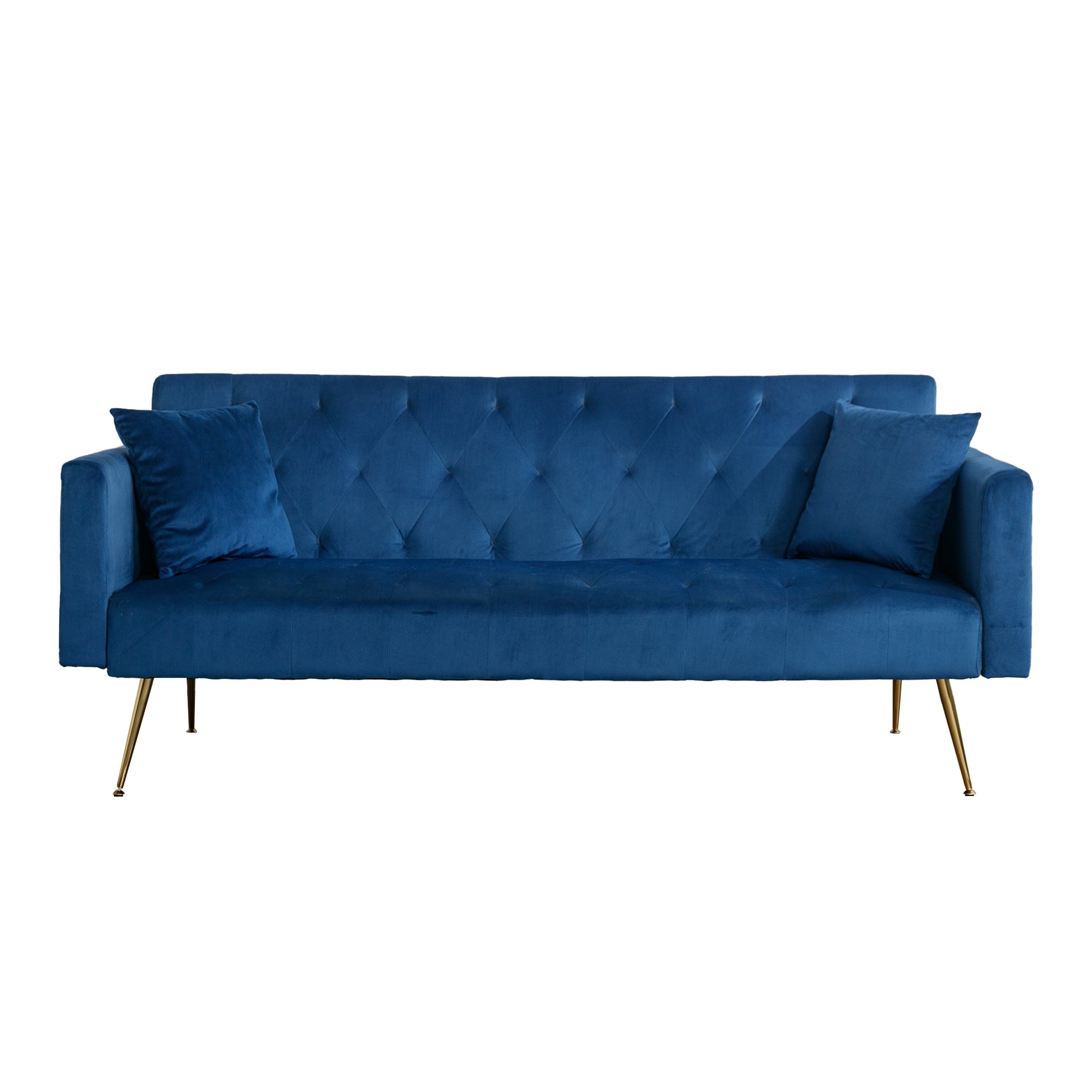 Blue Velvet Sofa Bed