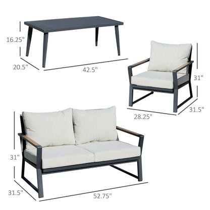 4 Piece Patio Furniture Set