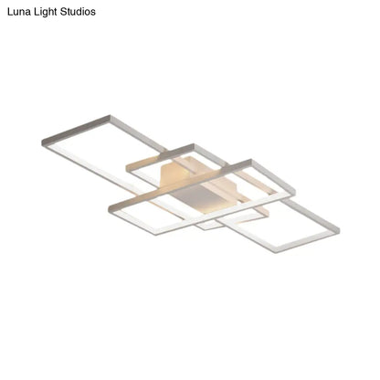 DecorBites™ DecorBites™ 35.5"/43" Wide Black/White LED Acrylic Semi Flush Mount Ceiling Light with Warm/White Light