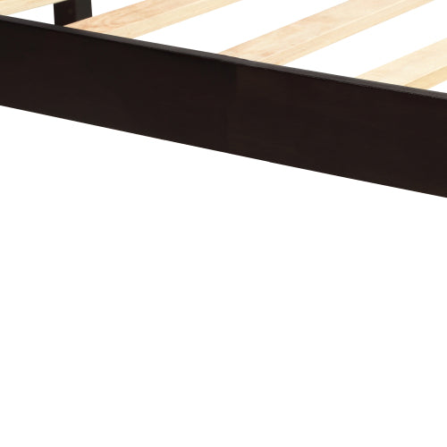 Platform Bed Frame With Headboard, Wood Slat Support, No Box Spring Needed,Twin, Espresso
