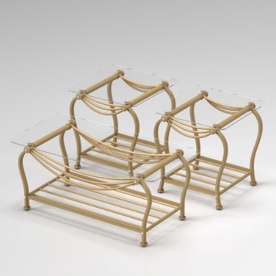 Gold Glass Coffee Table