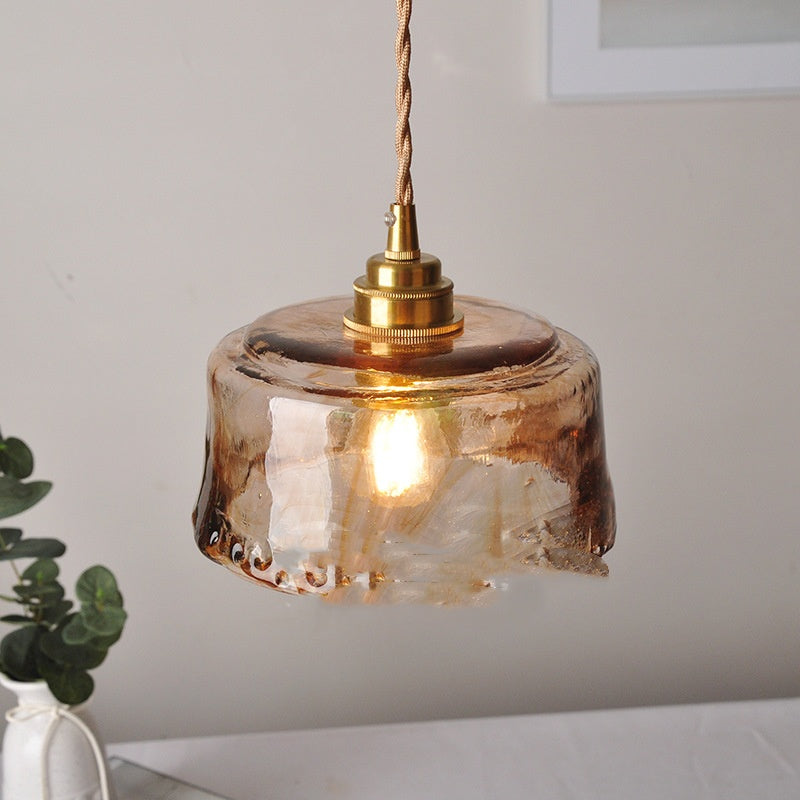 Nordic Retro Brass Glass Chandelier B Bar Restaurant