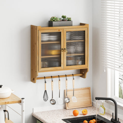Glas-Tür Vintage Doppeltür Wand-Schrank für Badezimmer, Küche, Esszimmer, Holzfarbe Nicht verfügbar Plattformen- Temu