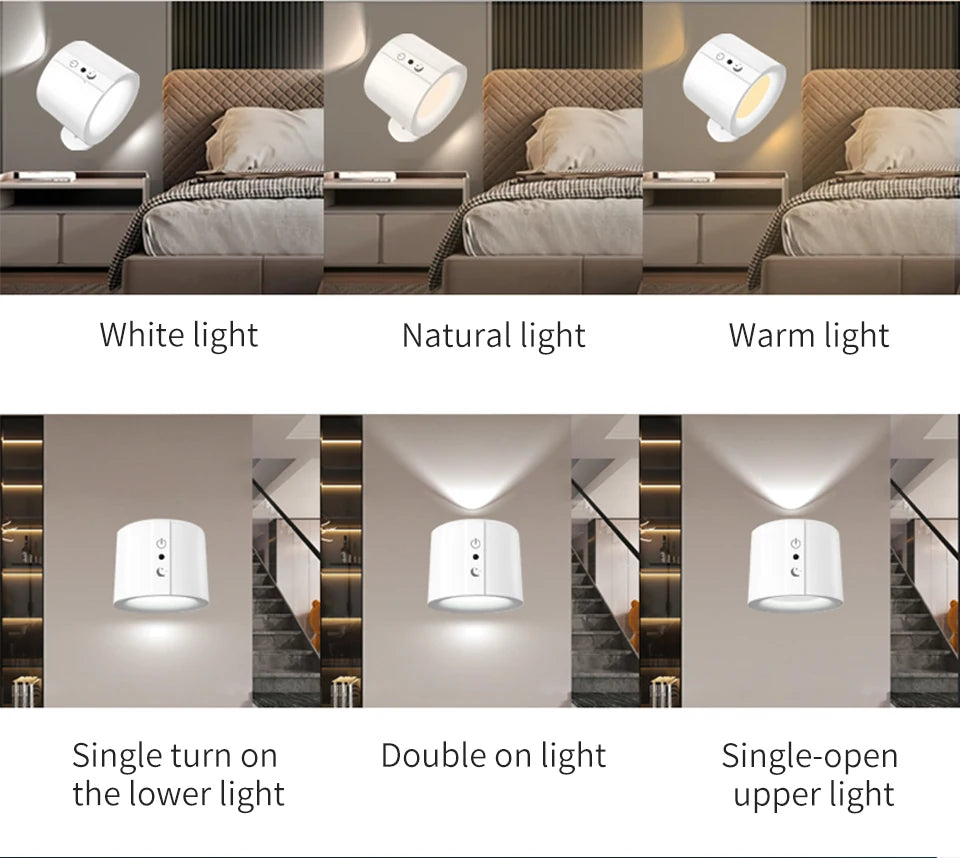 360° Rotatable LED Wall Sconce