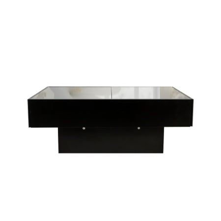 Mesa de Centro con Superficie Deslizante, Mesa Central con Compartimento de Almacenamiento Oculto, Mesa Extensible para Sala de Estar