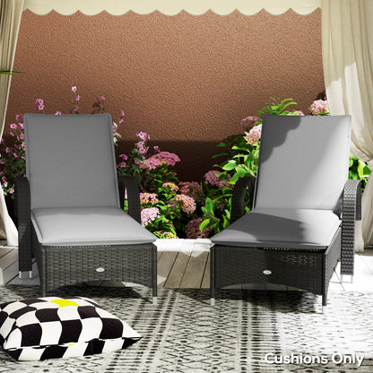 Foldable Chaise Lounge Cushion Set of 2