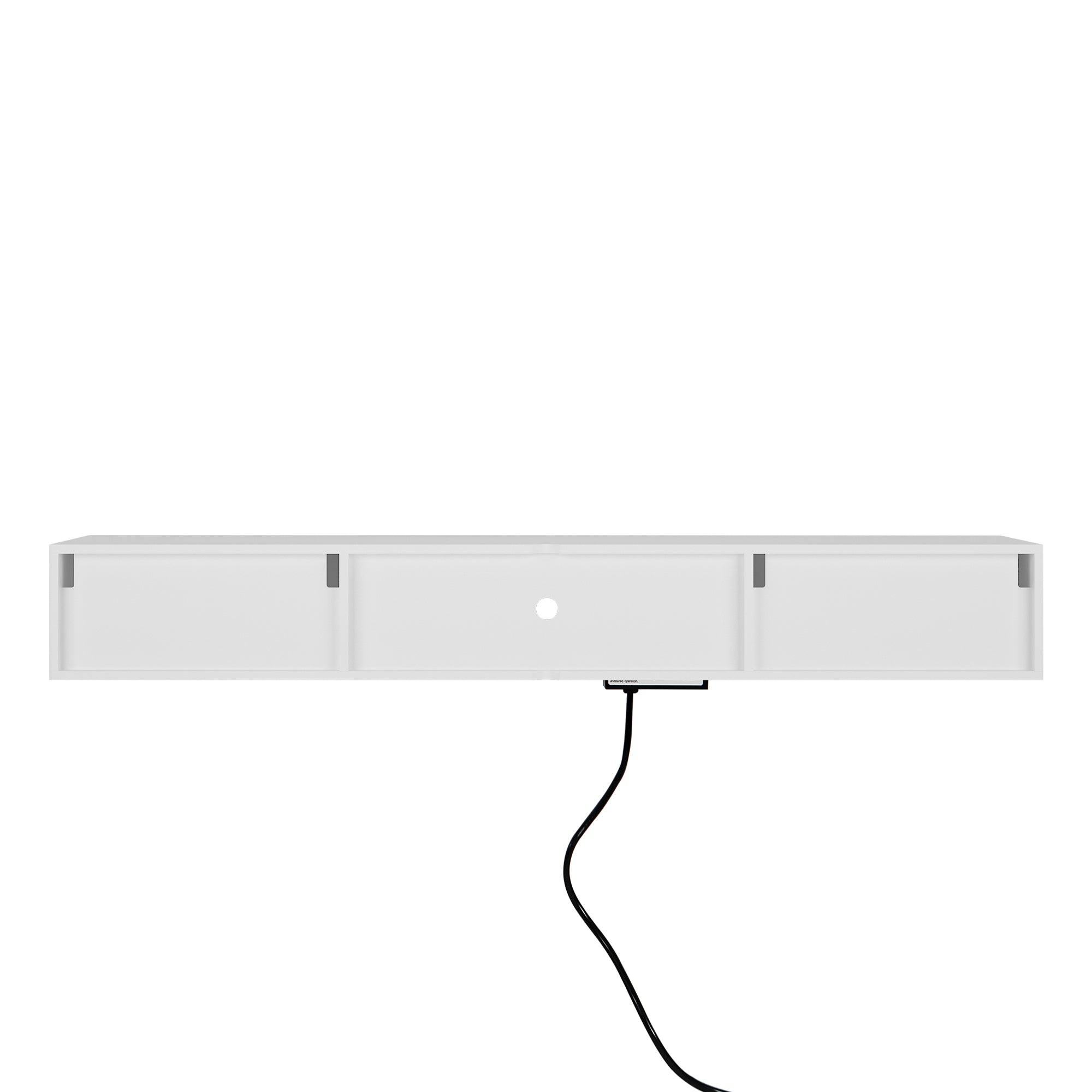Soporte de TV Flotante Montado en la Pared con 16 Colores de LEDs, Soporte de TV Moderno, Gabinete de TV Flotante Centro de Entretenimiento para TV de 55 60 65 Pulgadas, Blanco