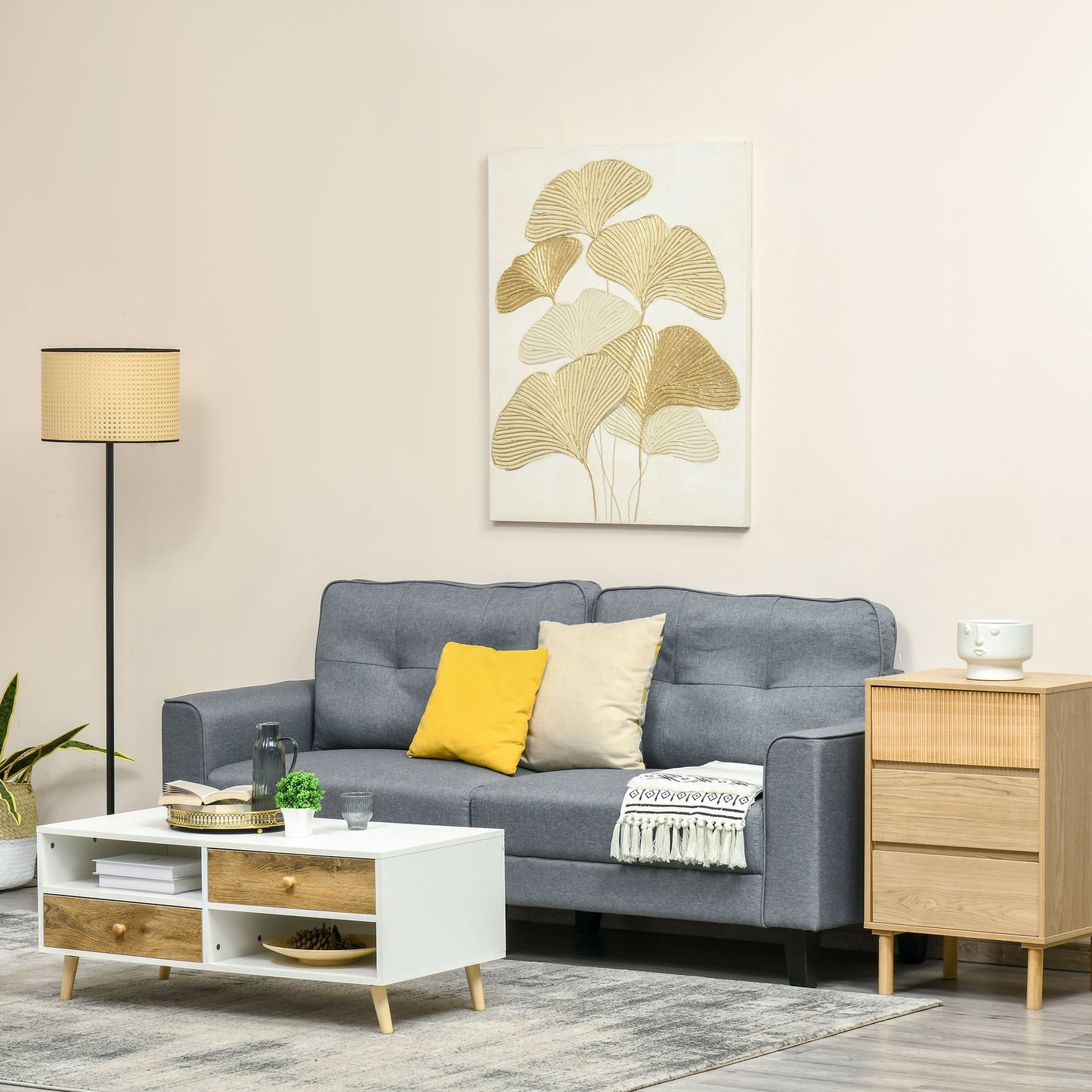 Hand-Painted Canvas Wall Art for Living Room Bedroom