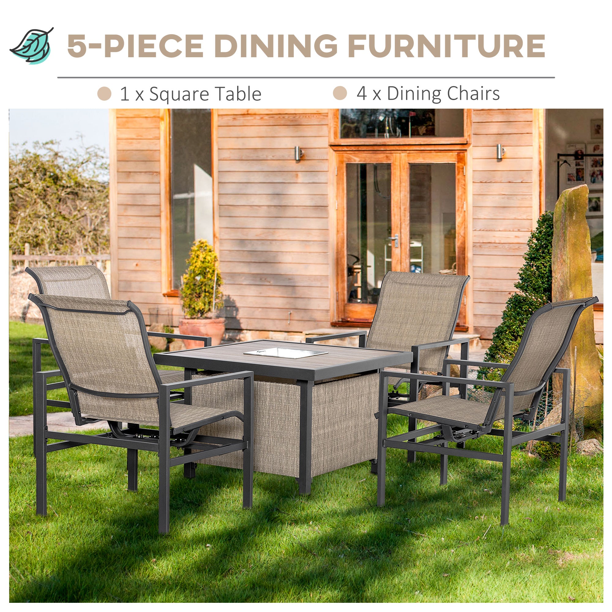 Wooden Patio Dining Set