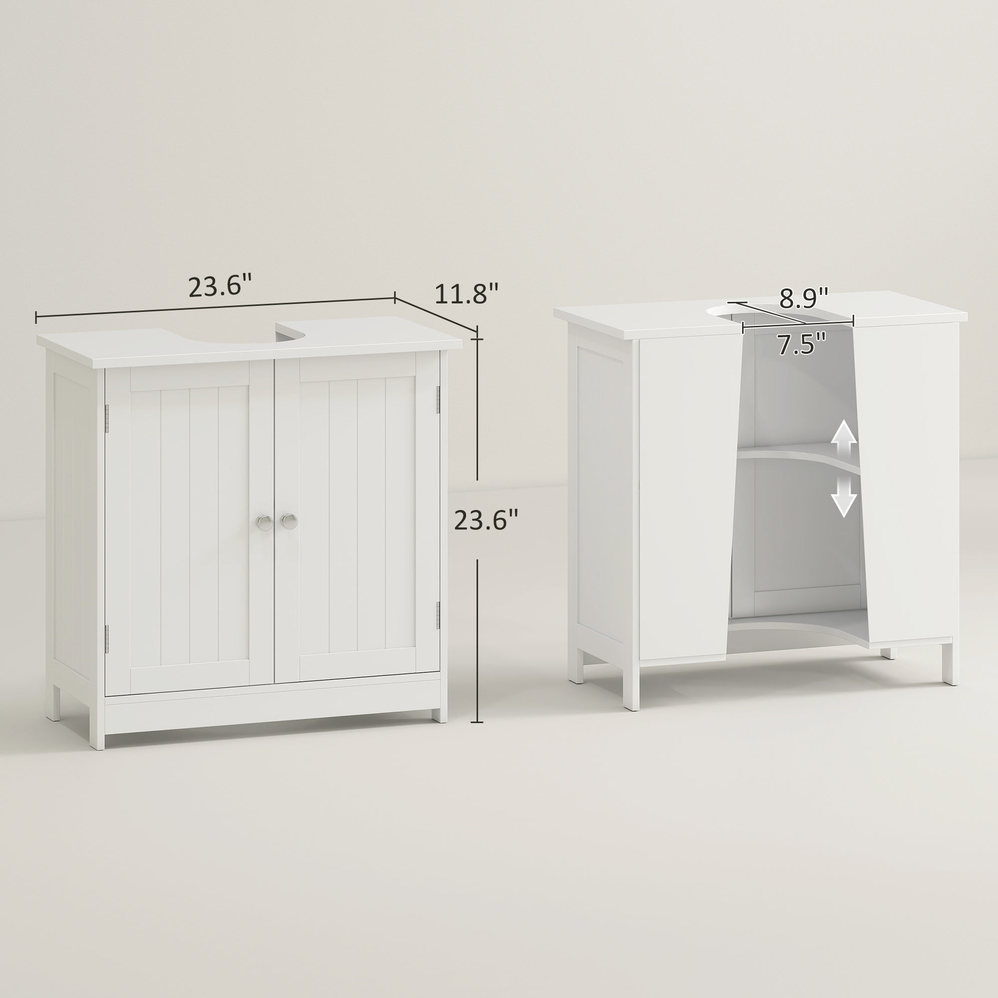 White Modern Sink Cabinet
