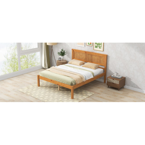 Oak Wood Platform Bed