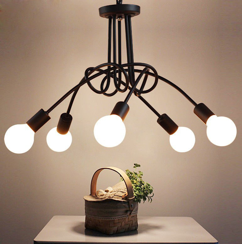 Minimalist Iron Tube Chandelier