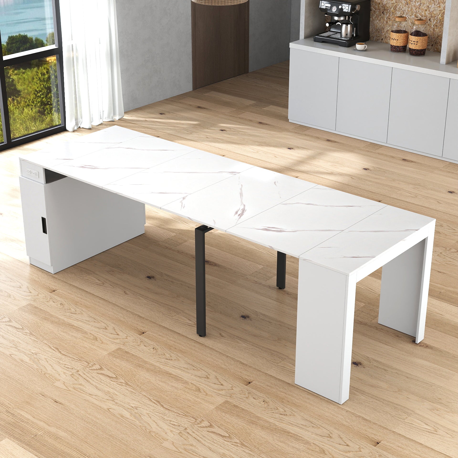 White Extendable Dining Table