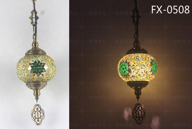 Multicolor Glass Turkish Chandelier