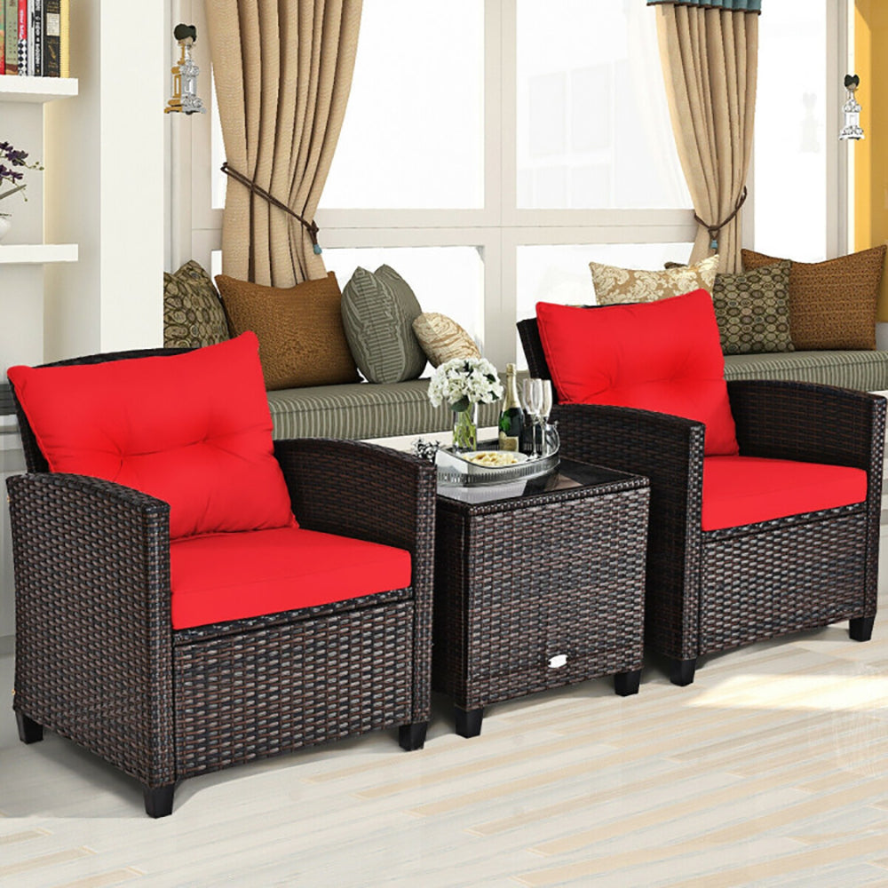 Washable Rattan Patio Set
