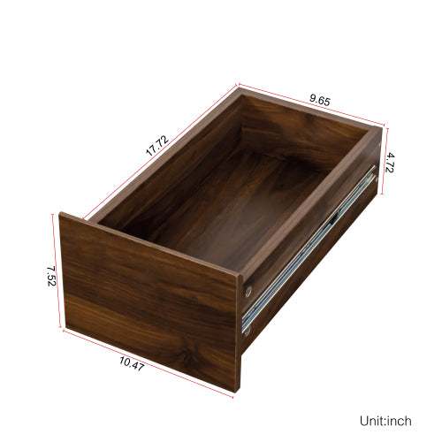 Gabinete de Almacenamiento para Pantalla de 70.87 H, Estantería de 4 Niveles, 3 Cajones Laterales y 4 Estantes de Exhibición Pequeños, Estantería Alta Moderna de Madera para Libros para Sala de Estar o Oficina en Casa