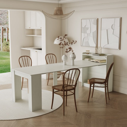 White Modern Extendable Table