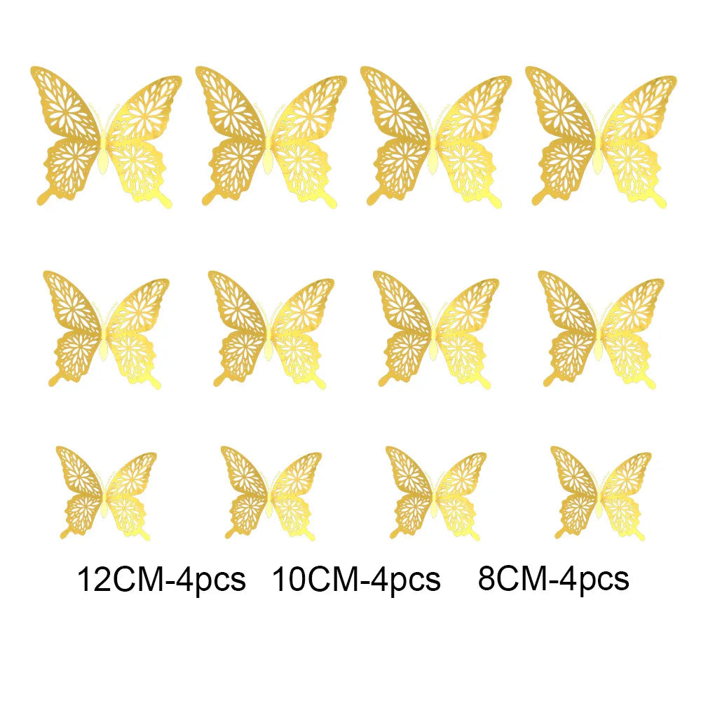 3D Butterfly Wall Stickers Set