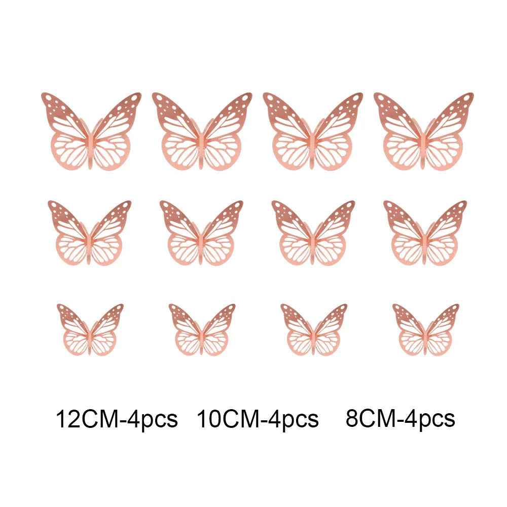 3D Butterfly Wall Stickers Set