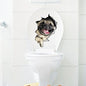 3D Cat & Dog Toilet Stickers