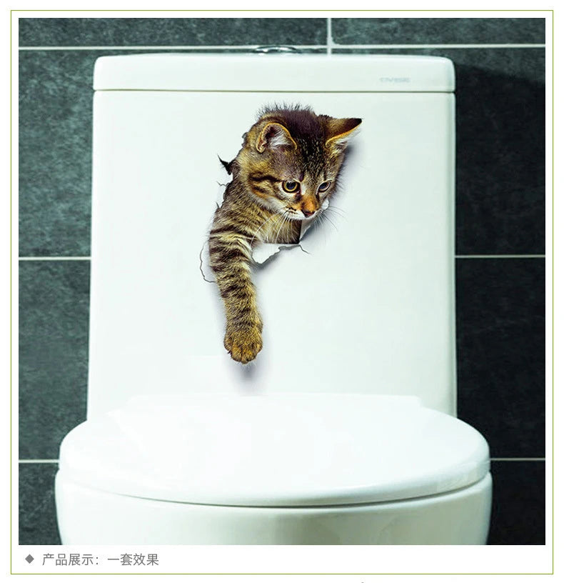 3D Cat Wall Sticker Art Decor