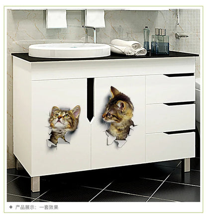 3D Cat Wall Sticker Art Decor