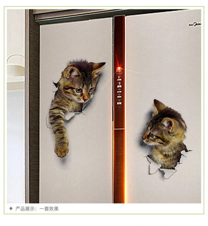 3D Cat Wall Sticker Art Decor