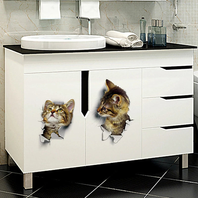 3D Cat Wall Sticker Art Decor