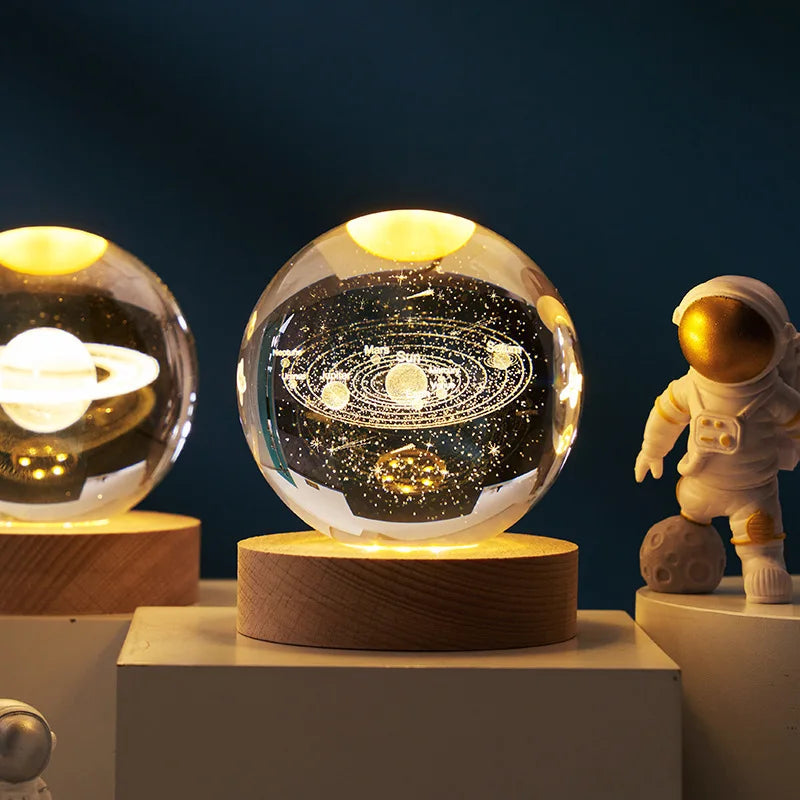 3D Galaxy Crystal Ball Lamp