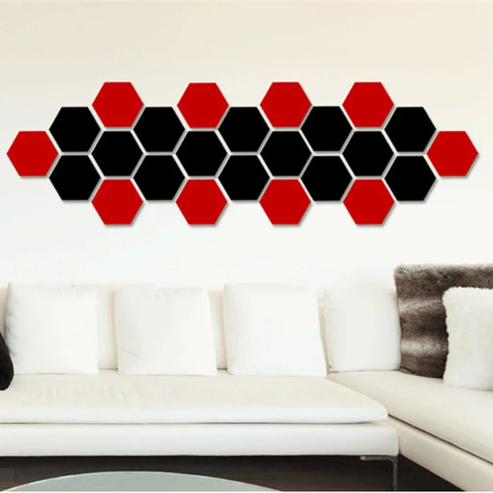 3D Hexagon Acrylic Mirror Wall Stickers