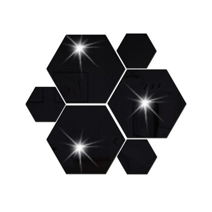 3D Hexagon Acrylic Mirror Wall Stickers