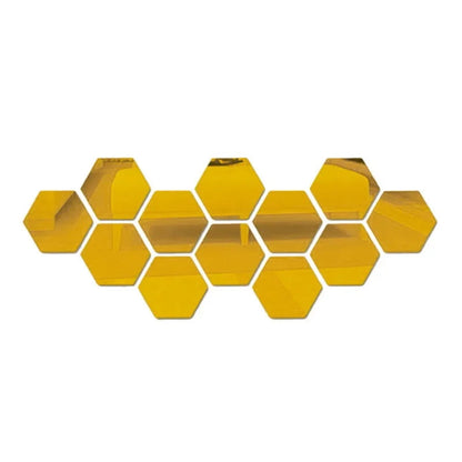 3D Hexagon Acrylic Mirror Wall Stickers