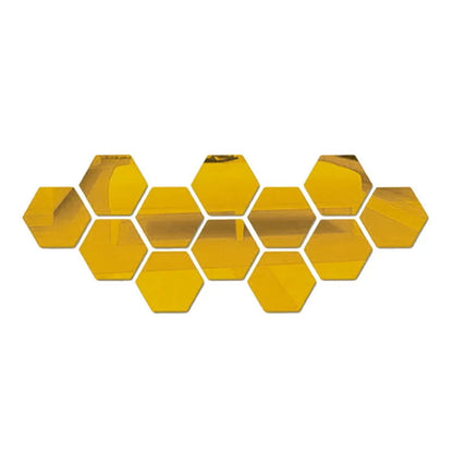 3D Hexagon Mirror Wall Stickers