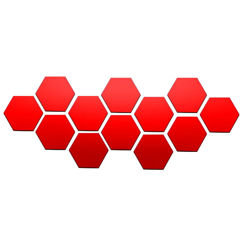 3D Hexagon Mirror Wall Stickers