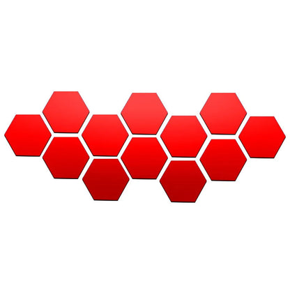 3D Hexagon Mirror Wall Stickers