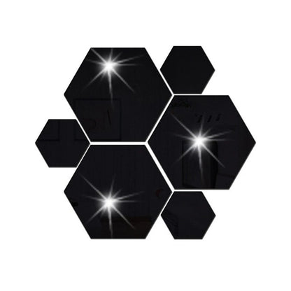 3D Hexagon Mirror Wall Stickers