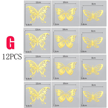 3D Hollow Butterfly Wall Stickers