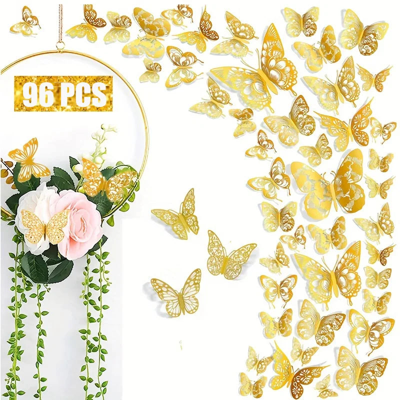 3D Hollow Butterfly Wall Stickers