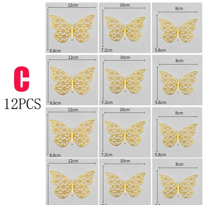 3D Hollow Butterfly Wall Stickers