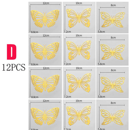 3D Hollow Butterfly Wall Stickers