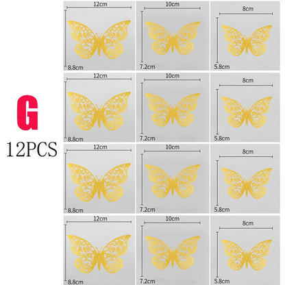 3D Hollow Butterfly Wall Stickers