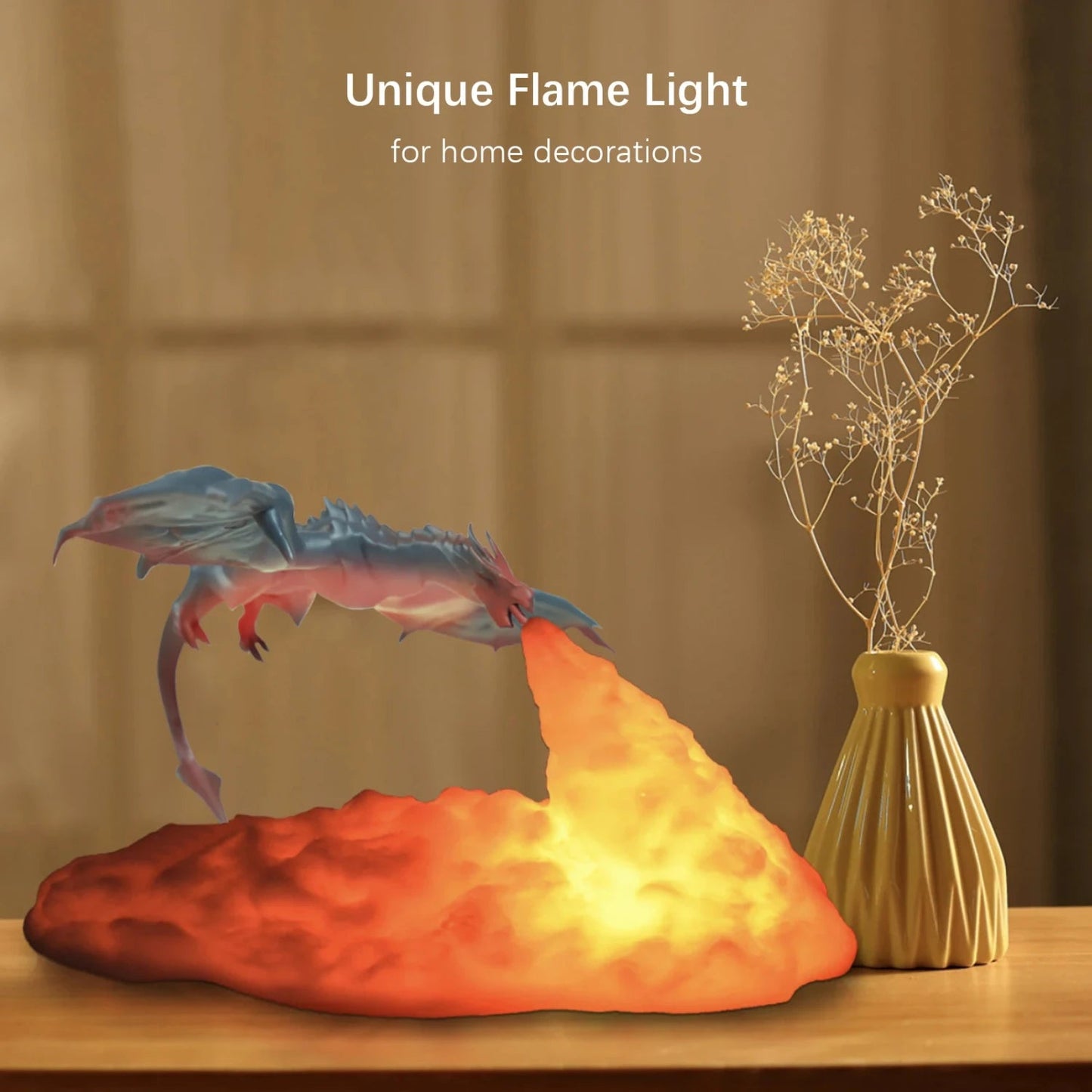 3D Printed Fire Dragon Night Light