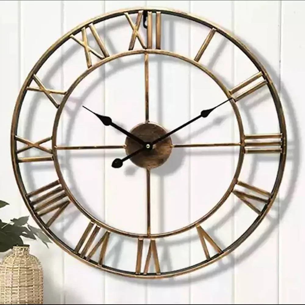 3D Retro Roman Numeral Wall Clock