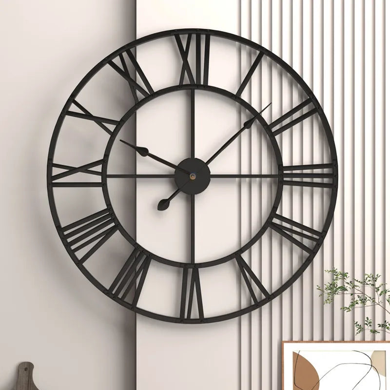 3D Retro Roman Numeral Wall Clock