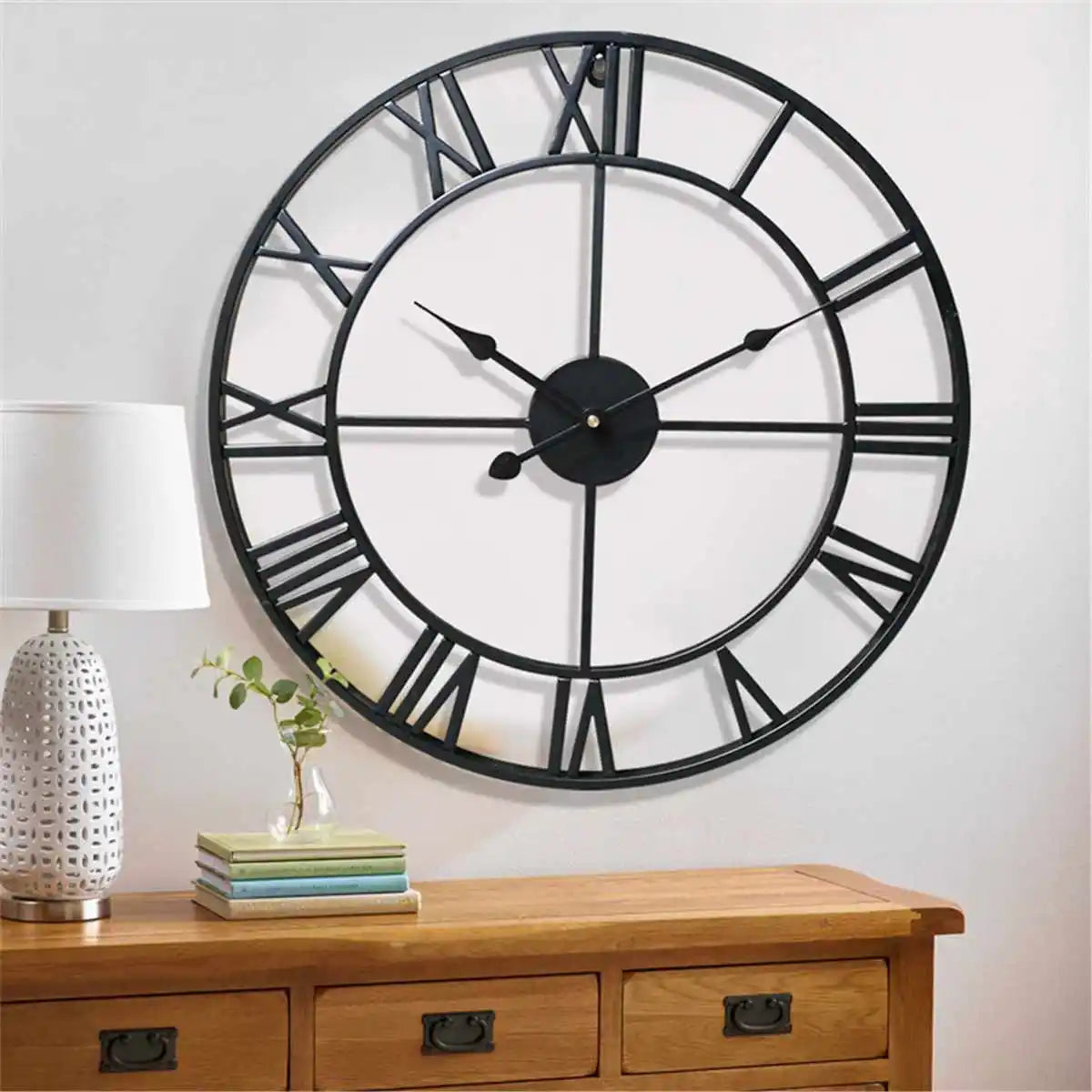 3D Retro Roman Numeral Wall Clock