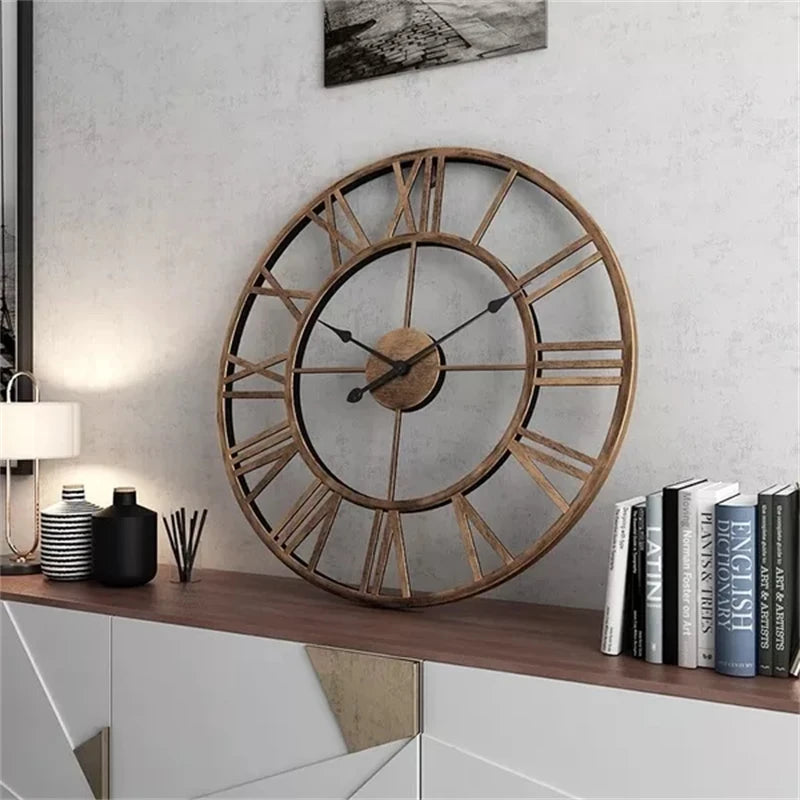 3D Retro Roman Numeral Wall Clock