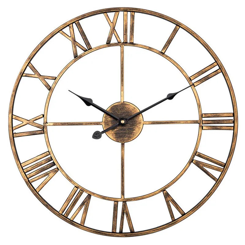 3D Retro Roman Numeral Wall Clock