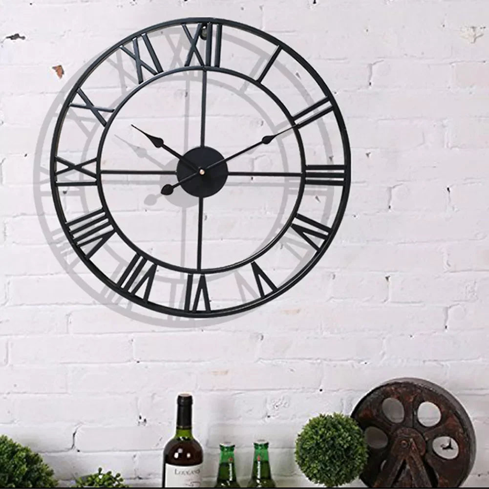 3D Retro Roman Numeral Wall Clock