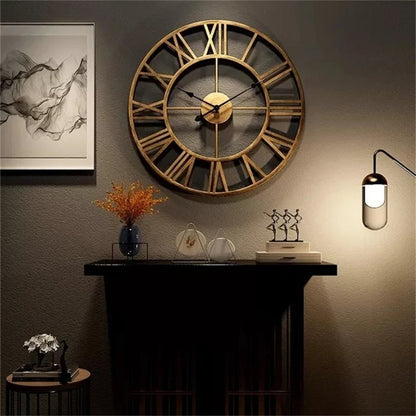 3D Retro Roman Numeral Wall Clock